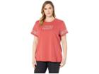 Nike Dry Dri-fit Cotton Brand Slub Tee (ember Glow/heather) Women's Clothing