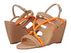 Gx By Gwen Stefani Abe (nude/orange Matte Vachetta/woven) Women's Wedge Shoes
