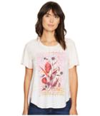 Lucky Brand Flower Rug Top (peach Whip) Women's T Shirt