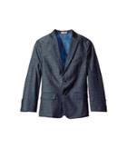 Calvin Klein Kids Cross Hatch Slub Jacket (big Kids) (dark Blue) Boy's Coat