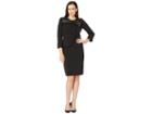 Tahari By Asl Pebble Crepe Skirt Suit With Bow Detail (black) Women's Suits Sets