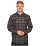 Columbia Silver Ridge Flannel Long Sleeve Shirt (black Ombre) Men's Long Sleeve Button Up