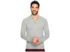 Perry Ellis Solid Polo Sweater (smoke Heather) Men's Sweater