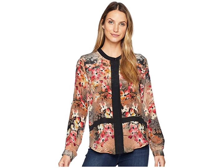 Tolani Adele Long Sleeve Blouse (floral Patch) Women's Blouse