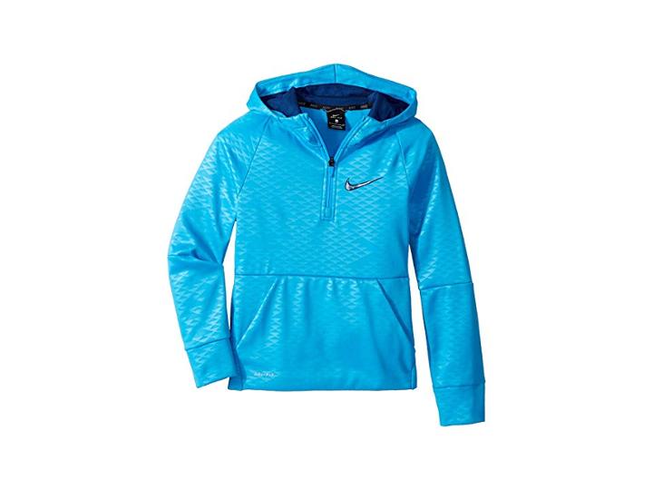 Nike Kids Therma 1/2 Zip Training Hoodie (big Kids) (blue Hero/blue Void/blue Void) Boy's Sweatshirt