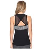 Lucy Balance Makes Perfect Bra Top (lucy Black/lucy Black/lucy White Stripe) Women's Workout