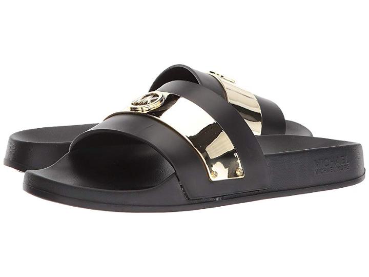 Michael Michael Kors Jett Slide (black High Frequency Molded Eva) Women's Shoes