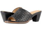 Trotters Corsa (black Woven Leather) Women's 1-2 Inch Heel Shoes