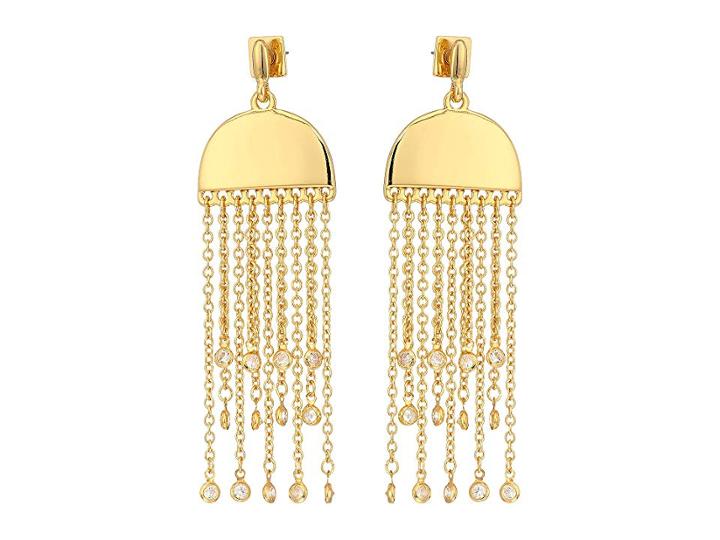 Vince Camuto Layered Post Earrings (gold/crystal) Earring
