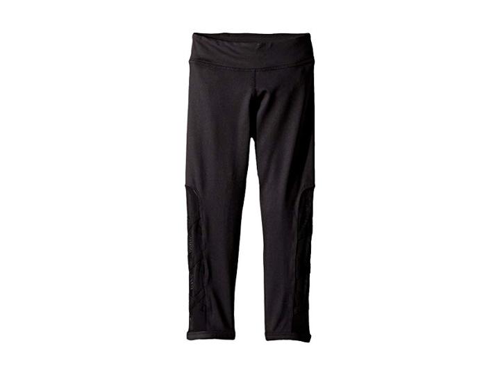 Bloch Kids X Ribbon Side Detail 7/8 Leggings (little Kids/big Kids) (black) Girl's Casual Pants