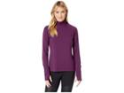 White Sierra Ridge T-neck 1/4 Zip (deep Purple) Women's Clothing
