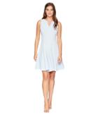 Taylor Solid Fit And Flare Dress (blue) Women's Dress