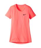 Nike Kids Pro Cool Short Sleeve Training Top (little Kids/big Kids) (racer Pink/racer Pink/black) Girl's Clothing