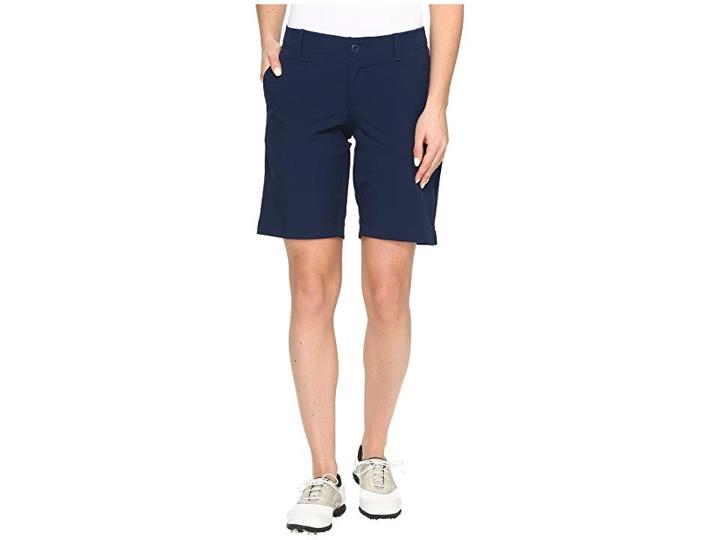 Under Armour Golf Links Shorts (academy/true Gray Heather/academy) Women's Shorts