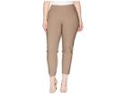 Lisette L Montreal Plus Size Solid Magical Lycra Ankle Pants Curvy Collection (mushroom) Women's Casual Pants