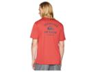 Quiksilver Waterman Gut Check Amphibian Short Sleeve Rashguard (cardinal) Men's Swimwear