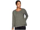 Mod-o-doc Slubbed Sweater Knit Drop Shloulder Crossover Back Pullover (holly) Women's Sweater