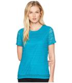 Calvin Klein Short Sleeve Knit Tee (lagoon) Women's T Shirt