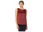 Tommy Hilfiger Zigzag Sleeveless Woven Top (black/scarlet) Women's Clothing
