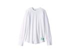 Under Armour Kids Finale Long Sleeve (big Kids) (white/green Malachite) Girl's Clothing