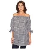 Scully Katrina Off The Shoulder Gingham Blouse (black/white) Women's Clothing