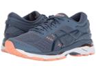 Asics Gel-kayano(r) 24 (smoke Blue/dark Blue/cantaloupe) Women's Running Shoes