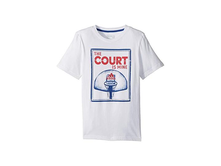 Adidas Kids Future Sport Tee (toddler/little Kids) (white) Boy's T Shirt