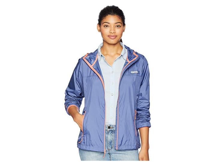 Columbia Tidal Windbreaker (bluebell/faded Peach) Women's Coat