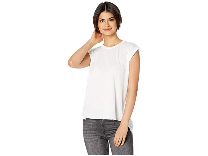 Joe's Jeans Adrienne Roll Sleeve Tee (white) Women's T Shirt