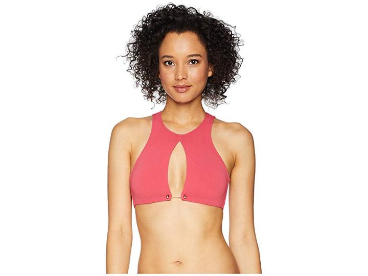 Robin Piccone Luca Keyhole Bikini Top (pink) Women's Swimwear