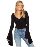Free People What A Babe Top (black) Women's Clothing