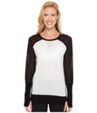 Blanc Noir Mesh Vent Sweater (white) Women's Sweater
