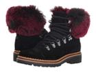 Sam Edelman Bowen (black/raspberry Wine Velutto Suede Leather/opulent Fur) Women's Shoes