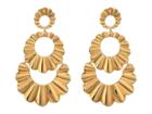 Kate Spade New York Scrunched Scallops Triple Drop Earrings (gold) Earring
