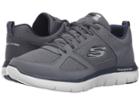 Skechers Flex Advantage 2.0 (charcoal/blue) Men's Lace Up Casual Shoes
