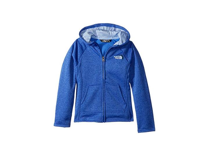 The North Face Kids Surgent 2.0 Full Zip Hoodie (little Kids/big Kids) (dazzling Blue Heather) Girl's Sweatshirt