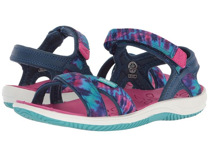 Keen Kids Phoebe (little Kid/big Kid) (navy Tie-dye) Girls Shoes