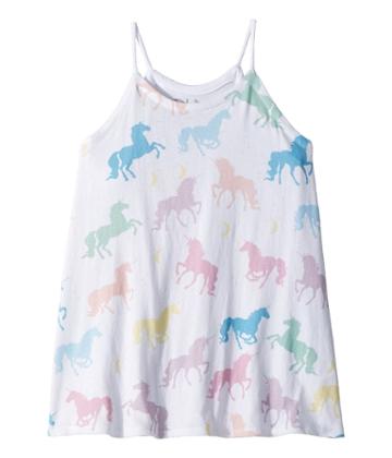 Chaser Kids Unicorns Forever Tank Top (little Kids/big Kids) (white) Girl's Sleeveless