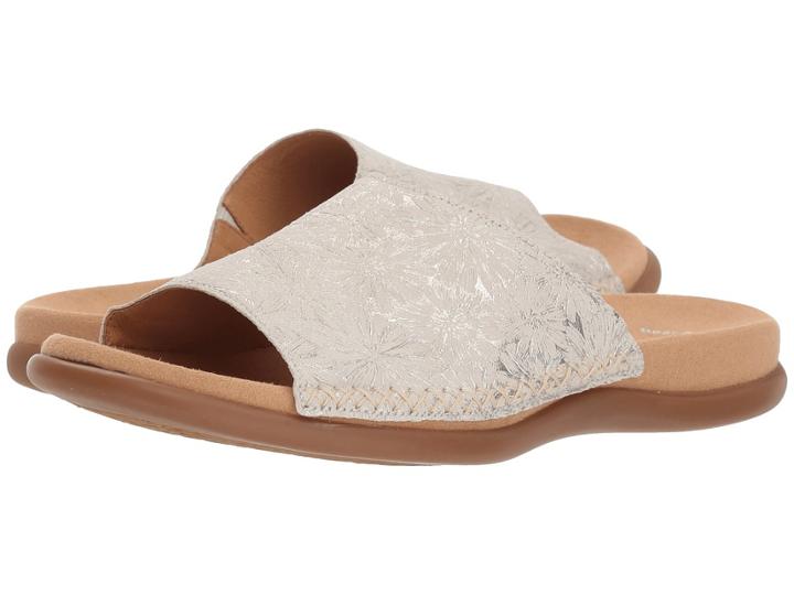 Gabor Gabor 83.705 (stone Metallic Flower) Women's Sandals