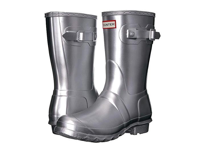 Hunter Original Short Rain Boots (silver) Women's Rain Boots