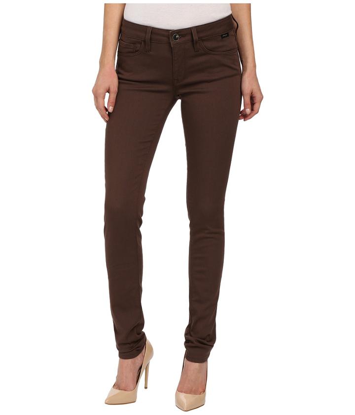 Mavi Jeans Alexa In Chocolate Brown Gold Sateen (chocolate Brown Gold Sateen) Women's Jeans