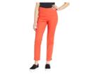 Vince Camuto Cotton Doubleweave Vented Cuff Pants (mandarin Red) Women's Casual Pants