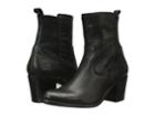 Frye Janis Gore Short (black Buffalo Leather) Cowboy Boots