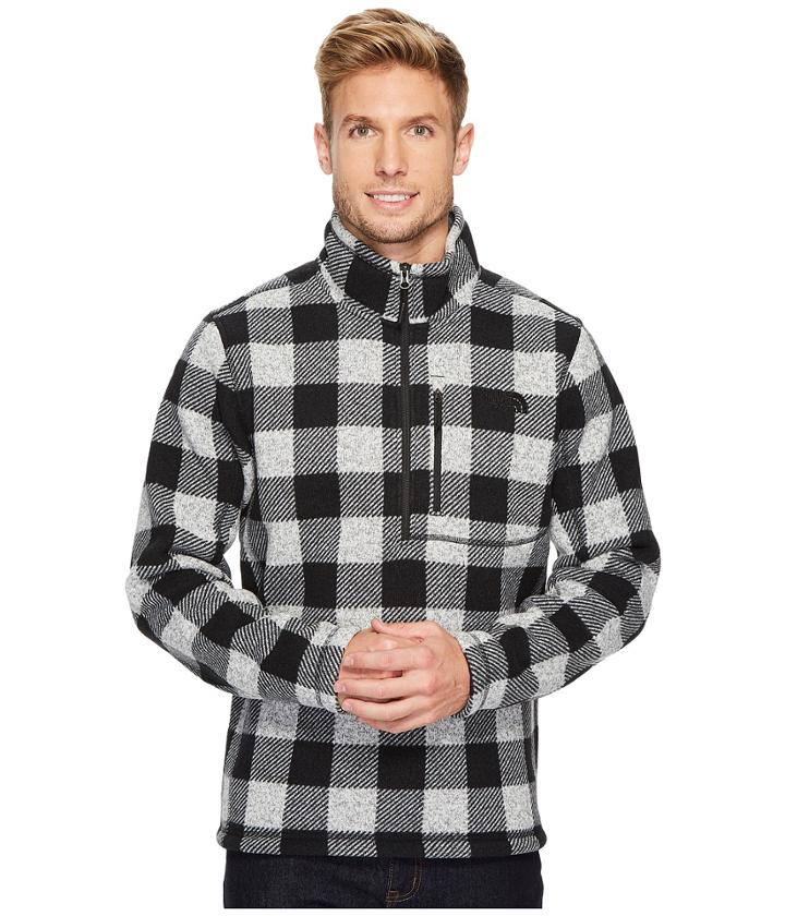 The North Face Novelty Gordon Lyons 1/4 Zip (tnf White Grizzly Print) Men's Fleece
