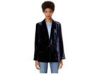 Eileen Fisher Notch Collar Long Blazer (midnight) Women's Jacket