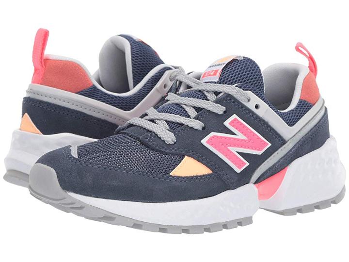 New Balance Kids Ps574v2 (little Kid) (nb Navy/guava) Girls Shoes