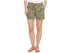 Tribal Printed Stretch Twill 5 Shorts W/ Patch Pocket (aloe) Women's Shorts