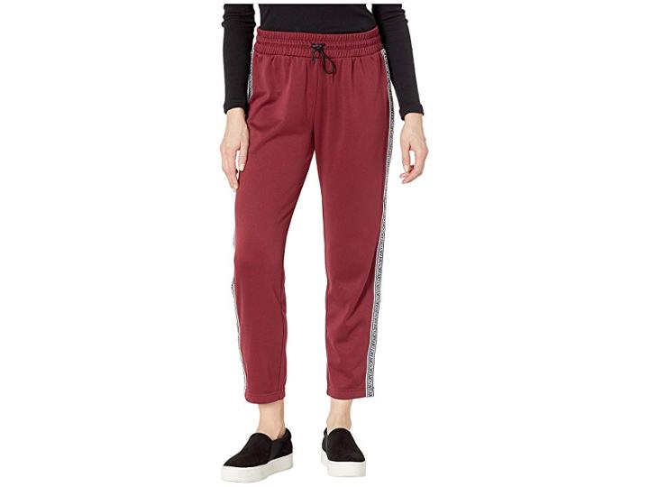 Juicy Couture Tricot Logo Stripe Pants (claret) Women's Casual Pants