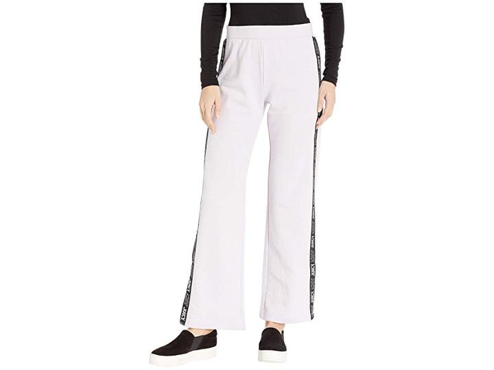 Juicy Couture Juicy Logo Tie Wide Leg Pants (lavender Fog) Women's Casual Pants