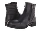 Aquatalia Hugh (black Tumbled Pebbled Waxy Pull Up/shearling) Men's Zip Boots